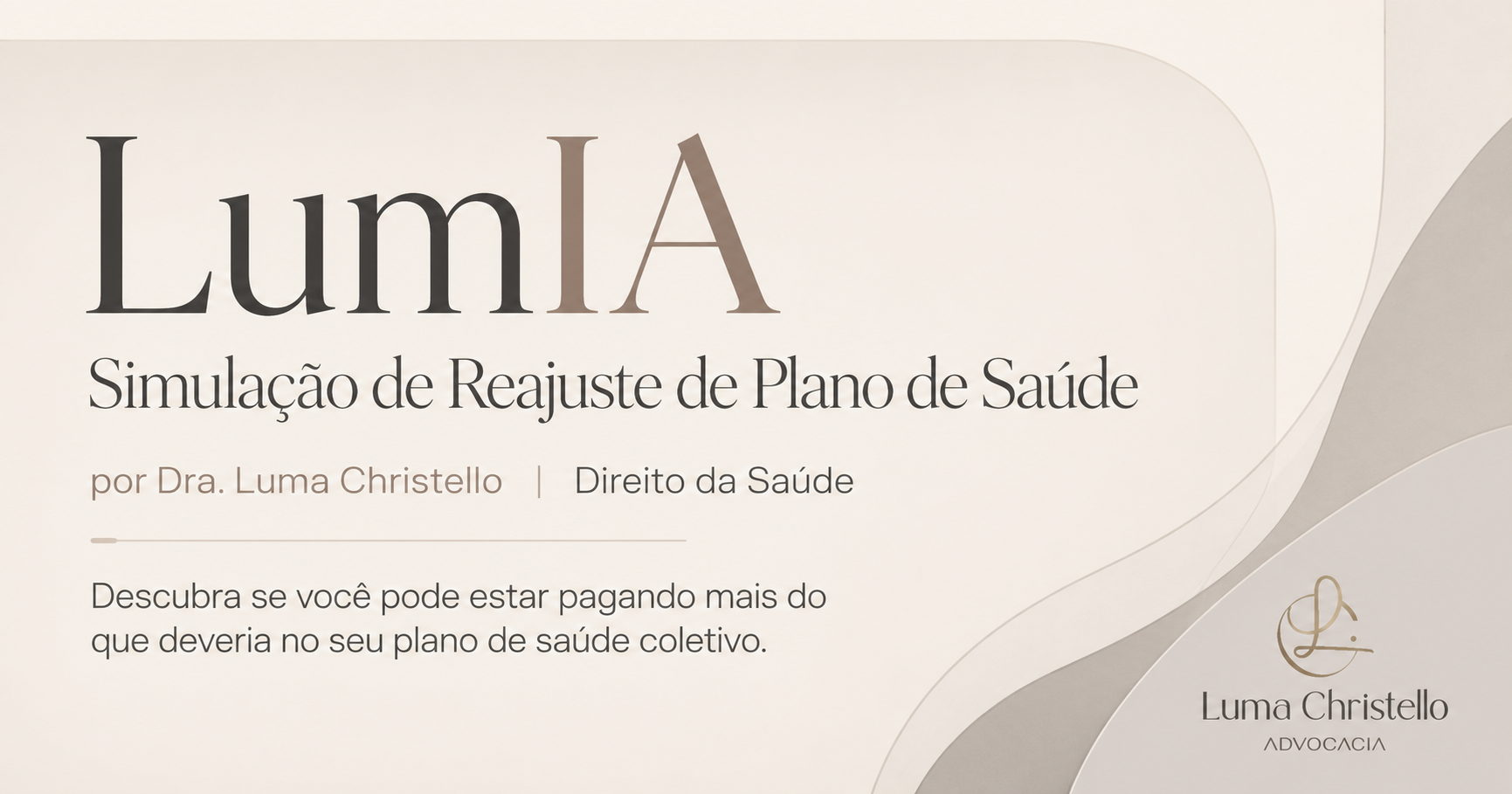 LumIA — Simulação de Reajuste de Plano de Saúde por Dra. Luma Christello